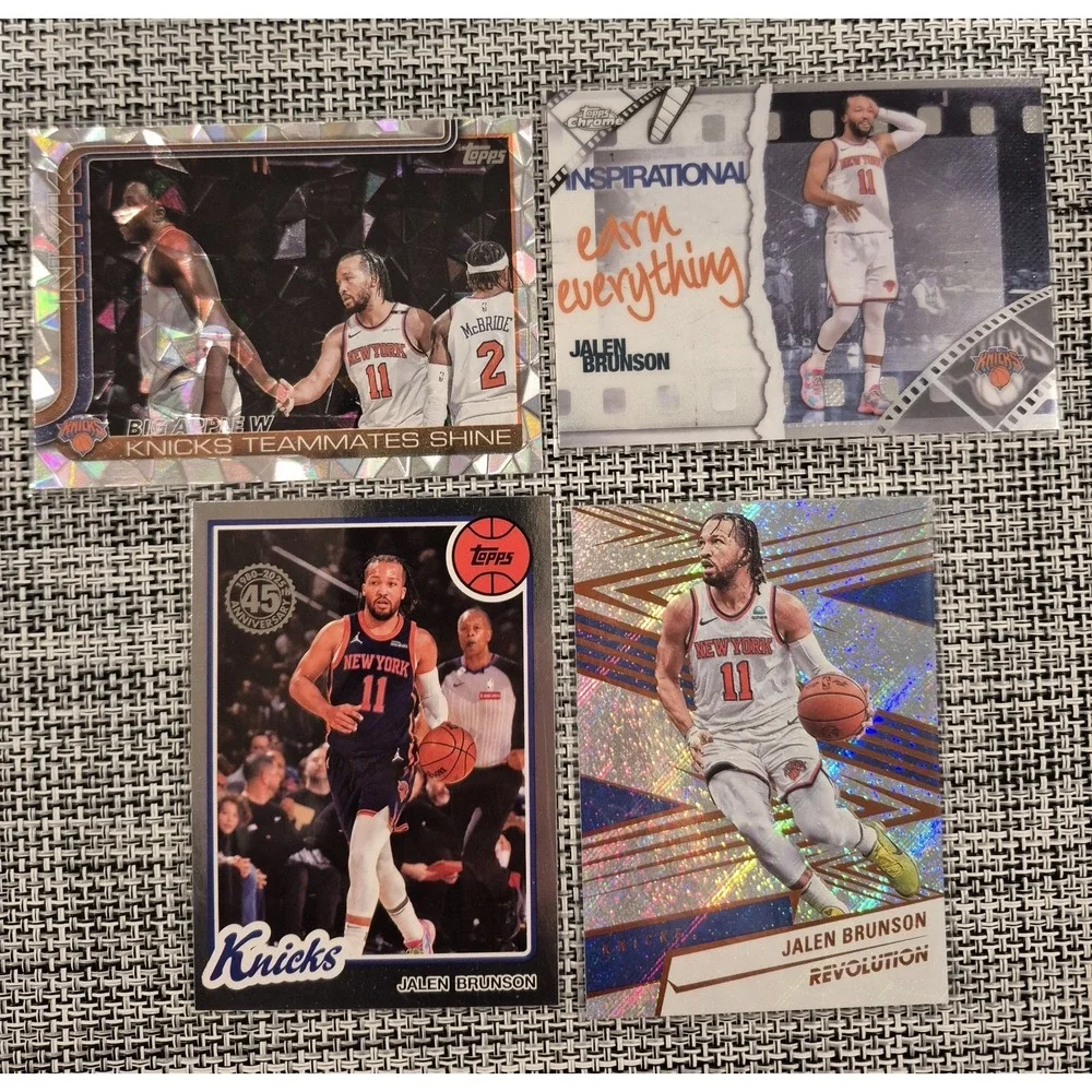 Jalen Brunson 10‎ Card Lot Topps And Panini Raywave Diamante My House Refractors